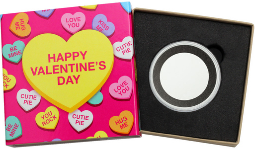 SilverTowne Natural Kraft Paper Gift Box with Candy Hearts Box Sleeve